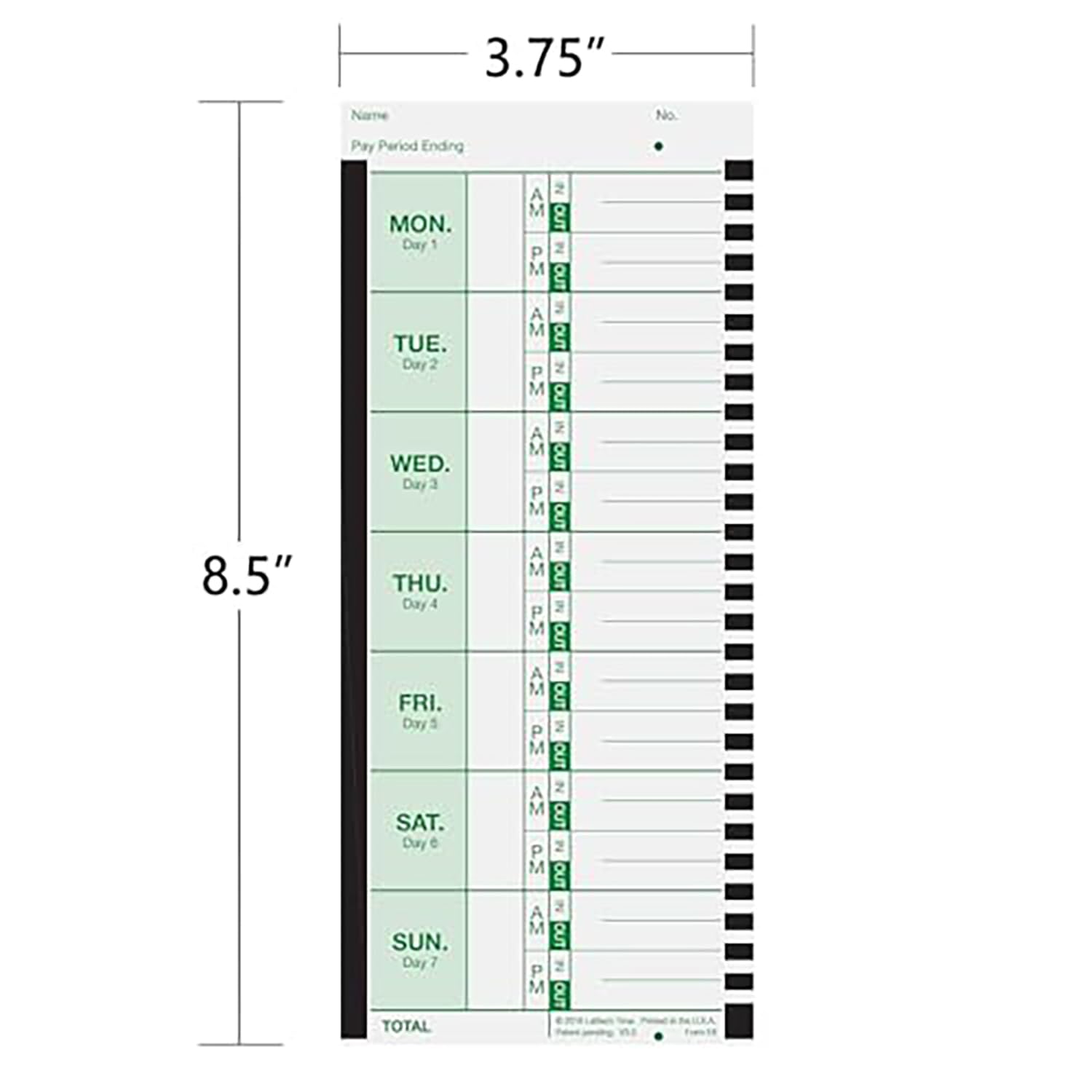 Lathem Weekly Thermal Print Time Cards, Single Sided 2100HD and 800P Time Clocks, 9", 100 Pack (E8-100)